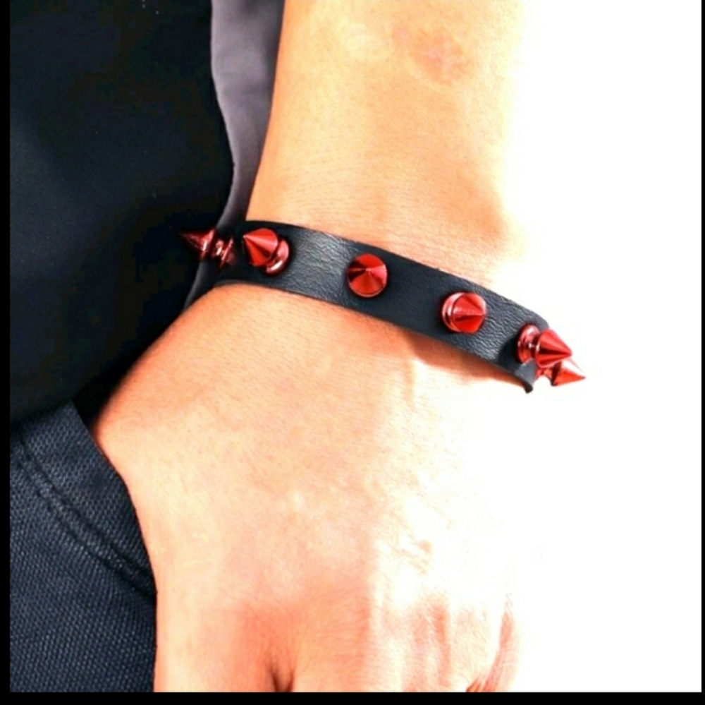 Red spike bracelet